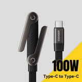 Essager 1m 100W L-Shape Fast Charging Cable with Built-in Stand - Essager
