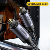 Essager SPDIF Optical Toslink Audio Cable with Lossless Fiber Optic Transmission & Braided Sheath - Essager