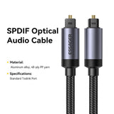 Essager SPDIF Optical Toslink Audio Cable with Lossless Fiber Optic Transmission & Braided Sheath - Essager