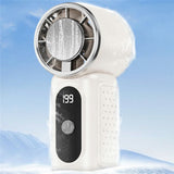 M69 Mini Handheld TEC Semiconductor Cooling Fan with Digital Display - Beige - Yesido