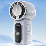 M69 Mini Handheld TEC Semiconductor Cooling Fan with Digital Display - Black - Yesido