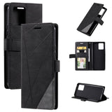 Realme 8 - Rhombus Phone Wallet with Flip Front Card Slots - Black - Noco