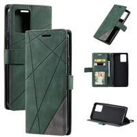 Realme 8 - Rhombus Phone Wallet with Flip Front Card Slots - Green - Noco