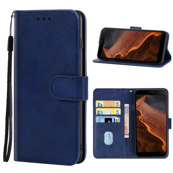 Doogee S61 / S61 Pro Flip Phone Cover/Wallet Card Slots Magnetic Tab Latch - Blue - Cover Noco