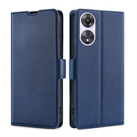 Oppo A58 5G / A58X 5G / A78 5G Slim Flip Cover and Card Wallet - Blue - Noco