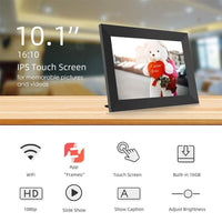 Frameo 10.1’’ Smart WiFi Photo Frame Cloud App Remote Photo Submission - Noco