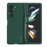 Samsung Galaxy Z Fold 5 Nillkin Frosted Shield Premium Cover Removable Pen Holder Stand - Green