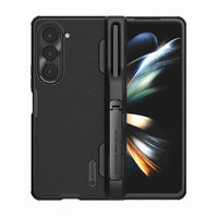 Samsung Galaxy Z Fold 5 Nillkin Frosted Shield Premium Cover Removable Pen Holder Stand - Black