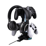 6-in-1 RGB Gaming Stand Headset Holder 4x Controller Dock with Dual USB Ports - Noco
