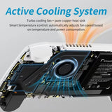 ANBERNIC RG-557: Android AMOLED Retro & Cloud Gaming Handheld | 5.48’’ AMOLED Display | 12GB + 256GB | Dimensity 8300 - Purple Transparent