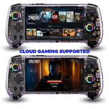 ANBERNIC RG-557: Android AMOLED Retro & Cloud Gaming Handheld | 5.48’’ AMOLED Display | 12GB + 256GB | Dimensity 8300 - Purple Transparent