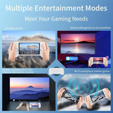 ANBERNIC RG-557: Android AMOLED Retro & Cloud Gaming Handheld | 5.48’’ AMOLED Display | 12GB + 256GB | Dimensity 8300 - Purple Transparent