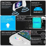 ANBERNIC RG-557: Android AMOLED Retro & Cloud Gaming Handheld | 5.48’’ AMOLED Display | 12GB + 256GB | Dimensity 8300 - Purple Transparent