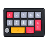 MKESPN Mechanical USB Macro Number/Gaming Keypad LED Volume Knob - Black - Noco