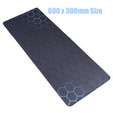 Large Honeycomb Desktop Mouse/Keyboard Pad Non-Slip - 600x300mm Blue Honeycomb - Noco