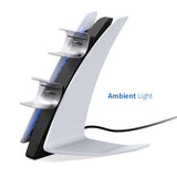 PS5 - Dobe TP50557 Dual Controller Charging Station with Blue Ambient Light for PS5 - Noco