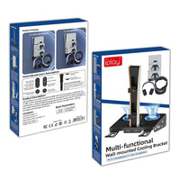 iPlay PS5 Wall Mount Cooling Stand USB Hub and Controller Charging Station - iPlay
