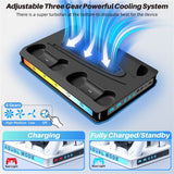 PS5 Pro PS5 Slim and PS5 Standard - RGB Vertical Cooling Stand with Controller Charging Dock - iPlay