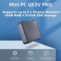GK3 PRO Mini PC Windows 11 Pro 16GB RAM + 512GB Intel N5105 - NOCO