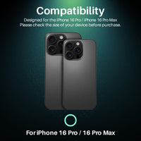 Apple iPhone 16 Pro / 16 Pro Max Glass Camera Lens Protector Cap - Northjo