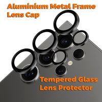 Samsung Galaxy S24 Ultra Alloy and Glass Camera Lens Protector Caps - Northjo