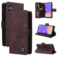 Samsung Galaxy A05 Multi-Card Wallet Flip Cover Zip Pocket - Brown - Cover Noco