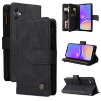 Samsung Galaxy A05 Multi-Card Wallet Flip Cover Zip Pocket - Black - Cover Noco