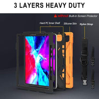 Heavy Duty Shockproof Protective Tablet Cover with Rotating Stand/Hand Grip/Stylus Holder for Apple iPad Pro 12.9 2020 - acc Noco