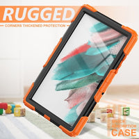 Heavy Duty Tablet Cover with Rotating Stand/Hand Grip/Stylus Holder Screen Protector for Samsung Galaxy Tab A8 10.5 2021 X200/X205 - acc 