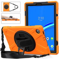 Lenovo Pad P11 / Pad P11 Plus Tablet Rugged Cover Rotating Hand Strap and Stand - Orange - Cover Noco