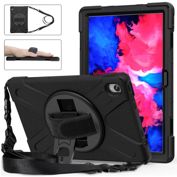 Lenovo Pad P11 TB-J606F / Pad P11 Plus TB-J607F Tablet Cover - Shockproof Rugged Protective Tablet Cover Rotating Hand Strap and Stand - 