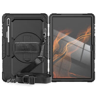 HD Shockproof Rugged Enclosure with Screen Protector for Samsung Galaxy Tab S8 Ultra X900 - Black - Cover Noco