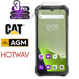 [3 PACK] CAT AGM HOTWAV RUGGED PHONE Hydrogel Film Screen Protector Custom Cut To Order - AGM Rugged Phone - Noco