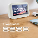 4.3-Inch Desktop Digital Clock With Time and Date for Dementia - White - Noco