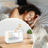 4.3-Inch Desktop Digital Clock With Time and Date for Dementia - White - Noco