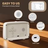 4.3-Inch Desktop Digital Clock With Time and Date for Dementia - White - Noco