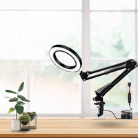 Ring LED Magnifying Desk Lamp 3 Colours 11 Levels of Brightness Noco