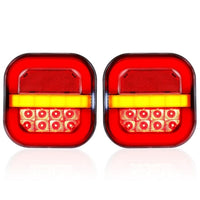 [2 Pack] 28 LED Square 12V/24V Tail Light Set Sequential Indicators - Noco