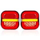 [2 Pack] 28 LED Square 12V/24V Tail Light Set Sequential Indicators - Noco