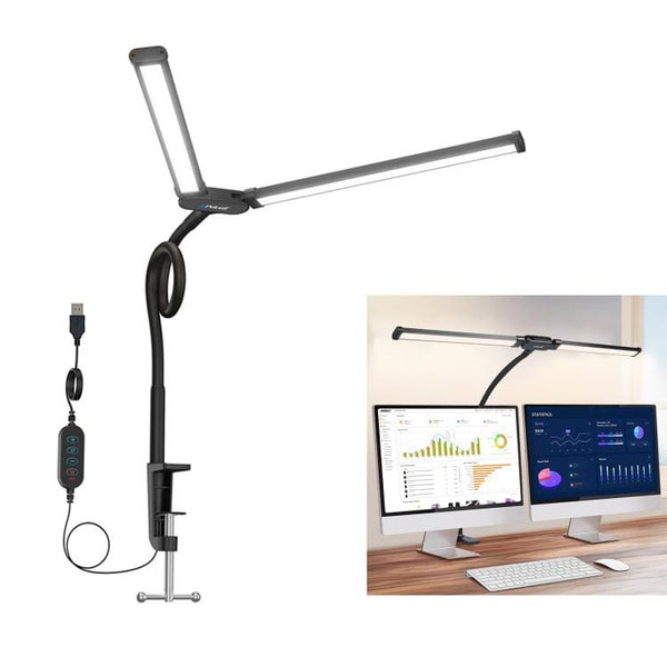 LED Goose Neck Split Head Desk Lamp 3 Colours 10 Levels of Brightness Noco