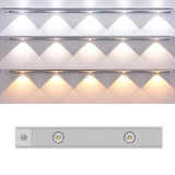Wireless Motion LED Cabinet Stair or Hallway Spot Light Bar | Rechargeable Battery - 20cm Long Silver - Noco