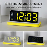 GH9020 Large Display LED Digital Alarm Clock and Mirror Desktop Clock with Night Light - Noco