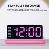 GH9020 Large Display LED Digital Alarm Clock and Mirror Desktop Clock with Night Light - Noco