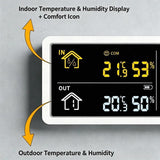 YD20 Digital Bedside/Desk Alarm Clock with Wireless Outdoor Sensor and Environment Monitor - Noco