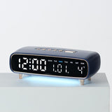 YX2819 Multi-Function LED Digital Alarm Clock with Intelligent Night Light and Dual Alarm System - Deep Blue - Noco