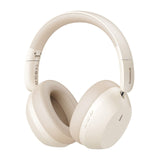 Baseus Bass 35 Max Wireless Headphones Wired or Wireless Microphone App Configuration - Creamy White - Baseus