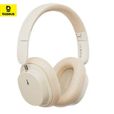 Baseus Bowie D05 Headphones Wired or Wireless Microphone App Configuration - Creamy White - Baseus