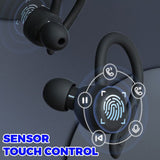 T&G T40 TWS Bluetooth Wireless Sports Earphones - IPX6 Rated Over Ear Stability - Black - T&G