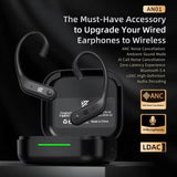 KZ AN01 Wireless Bluetooth 5.4 Earhook Adapter | ANC In-Ear Monitor Module with LDAC for Wired KZ Earphones - KZ