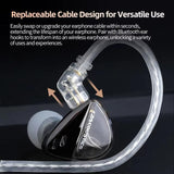 KZ Libra Wired Dynamic Earphones | Silver-Plated Cable Noise-Isolating Earbuds - KZ